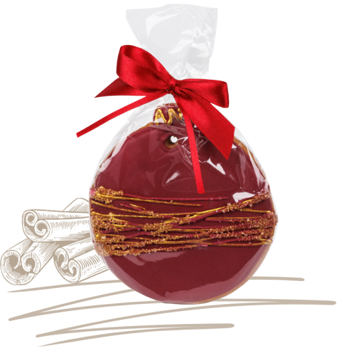Piernikowa bombka_ bordo